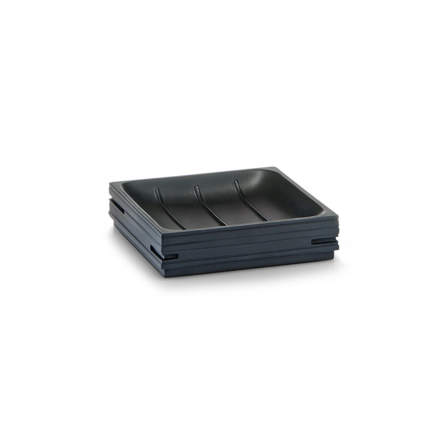 Seifenschale "Schiefer", Polyresin, schwarz