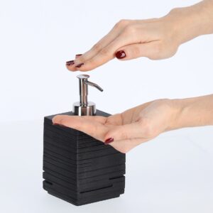 Seifenspender "Schiefer", Polyresin, schwarz