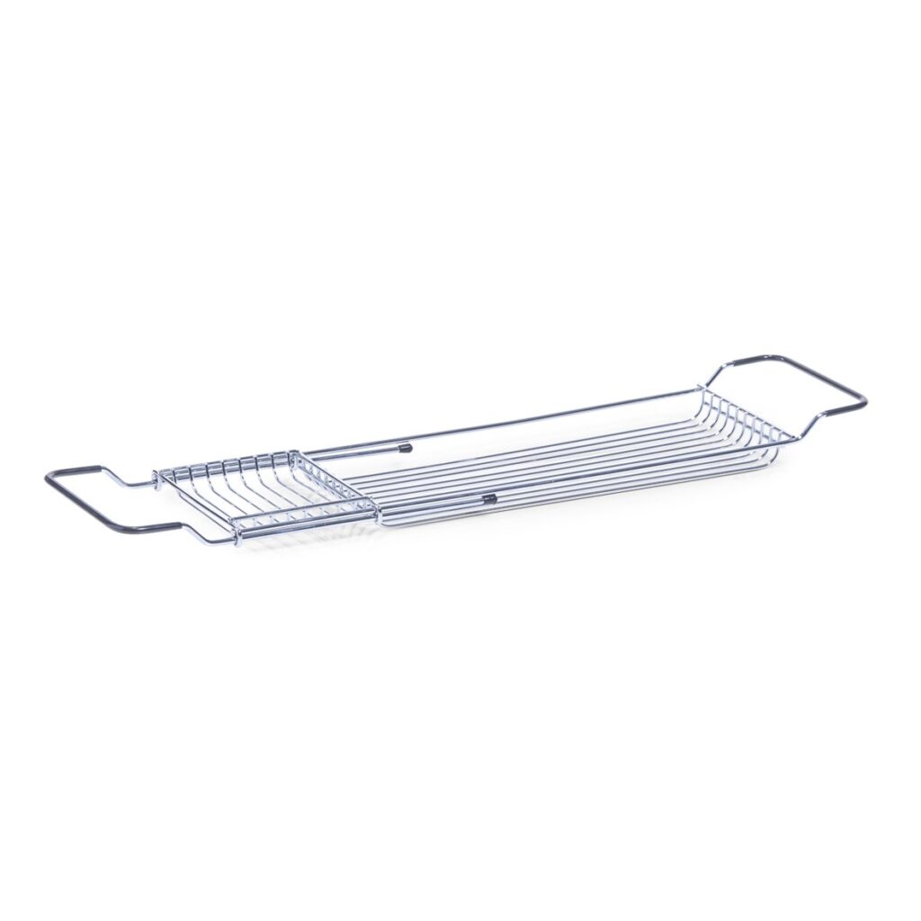 Badewannenablage, ausziehbar, Metall verchromt