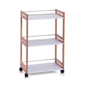 Rollwagen, MDF/Bambus, weiß