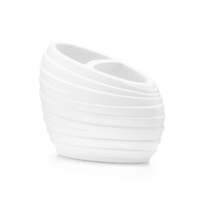 Zahnbürstenhalter 'Abstrakt', Polyresin, weiß