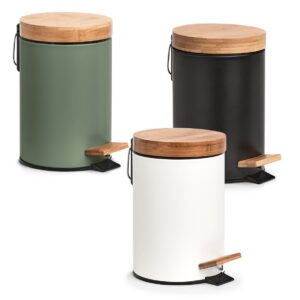 Kosmetikeimer, 3 ltr., Metall/Bambus/Kunststoff,