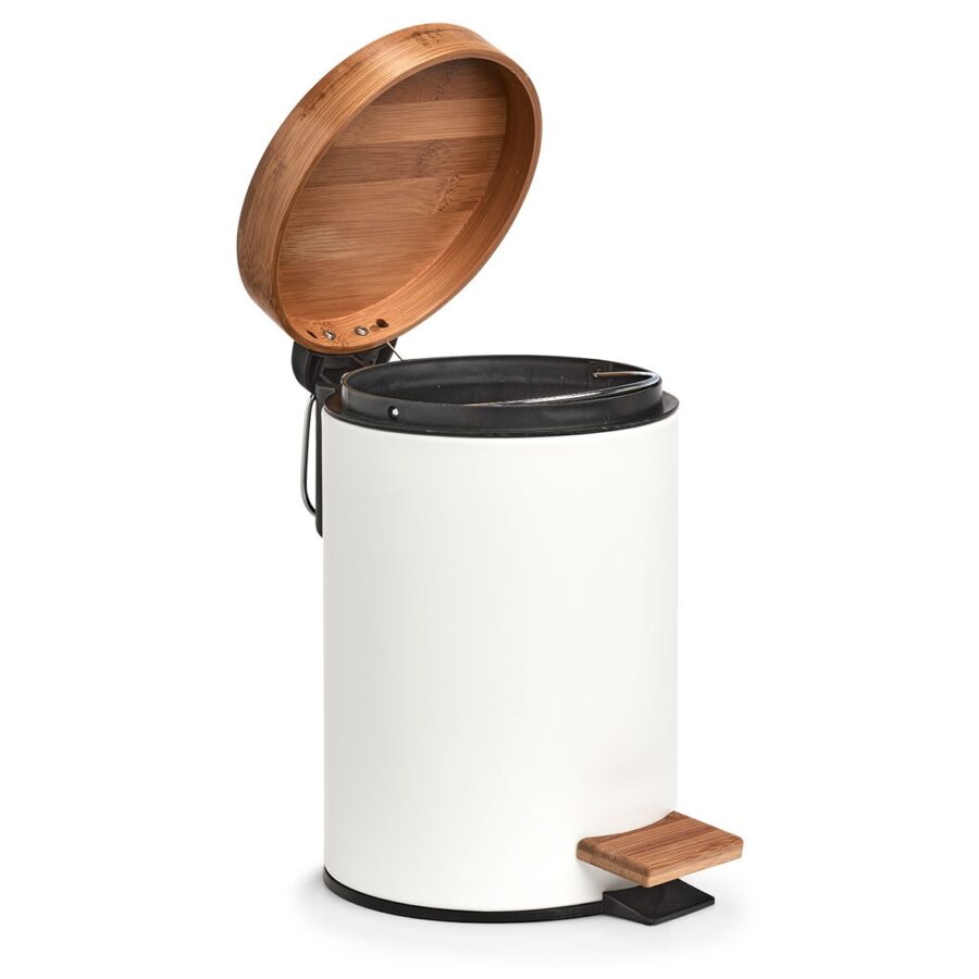 Kosmetikeimer, 3 ltr., Metall/Bambus/Kunststoff,