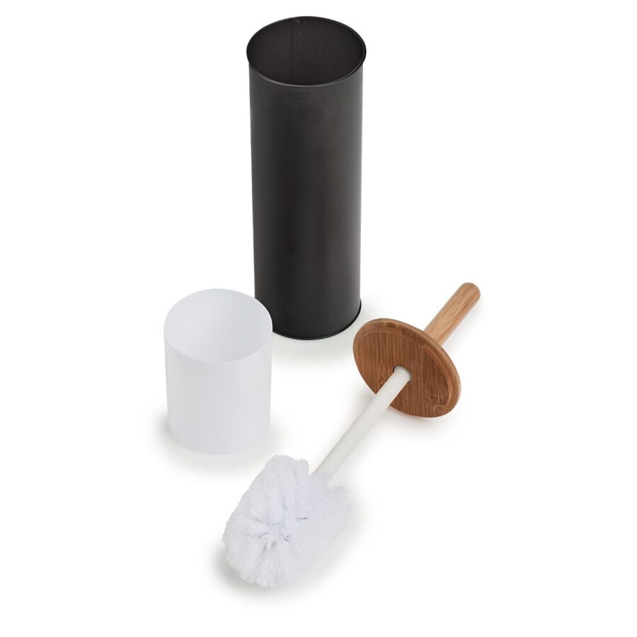 WC-Bürste, Metall/Bambus/Kunststoff, schwarz