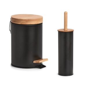 WC-Bürste, Metall/Bambus/Kunststoff, schwarz