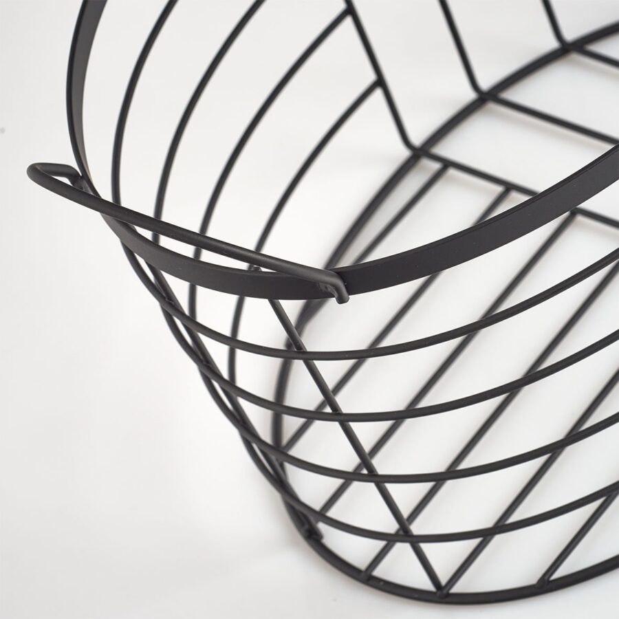 Aufbewahrungskorb, Metall, schwarz