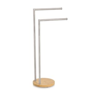 Handtuchhalter, Edelstahl/Bambus