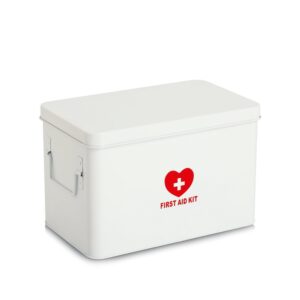 Medizinbox, Metall, weiß