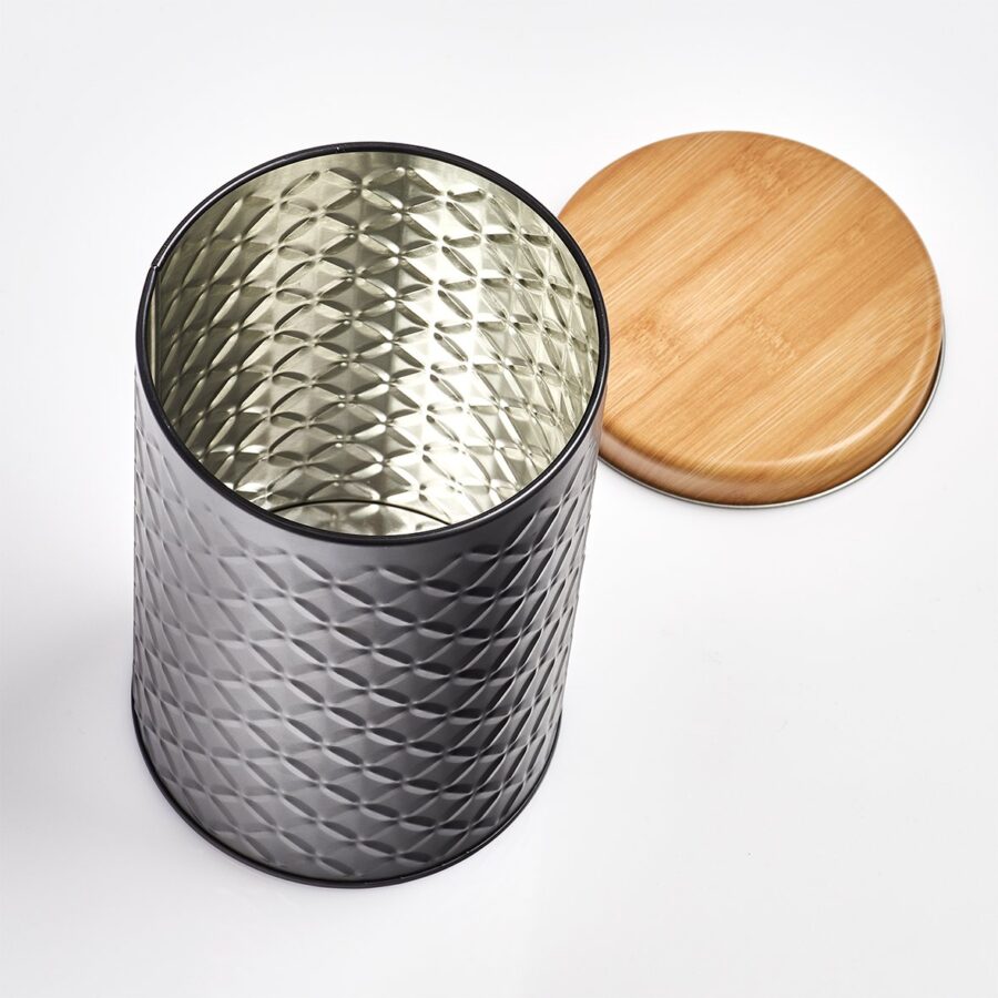 Vorratsdose "Scandi", 1370 ml, Metall, schwarz