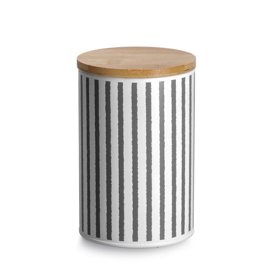 Vorratsdose m. Bambusdeckel, 1000 ml, Metall,