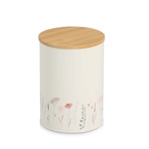 Vorratsdose m. Bambusdeckel "Flowers", 1400 ml