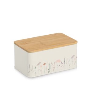 Vorratsdose m. Bambusdeckel "Flowers", 1650 ml,