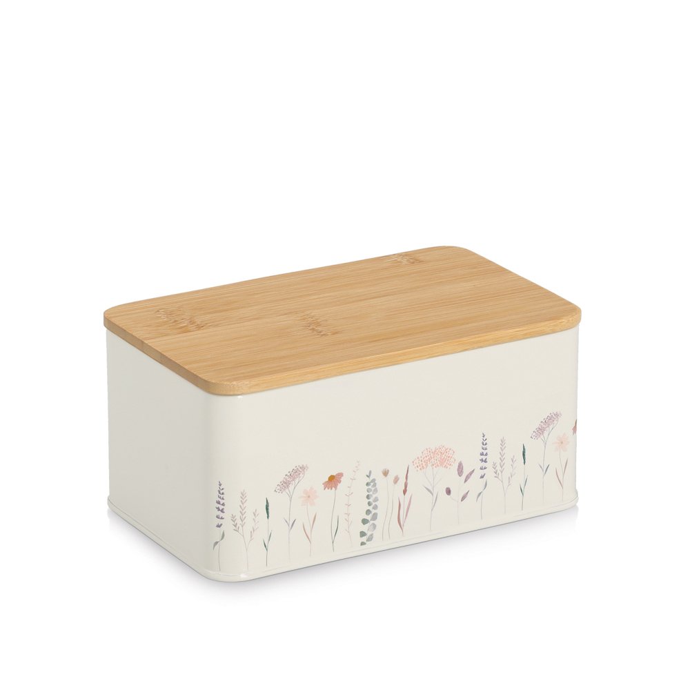 Vorratsdose m. Bambusdeckel "Flowers", 1650 ml,