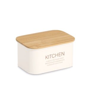 Vorratsdose m. Bambusdeckel "Kitchen", 1200 ml,