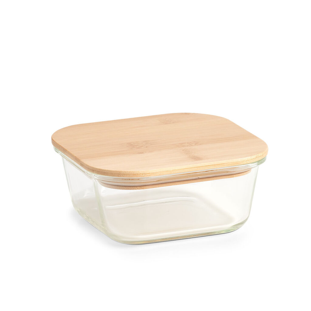 Vorratsbehälter m. Bambusdeckel, 680ml, Glas
