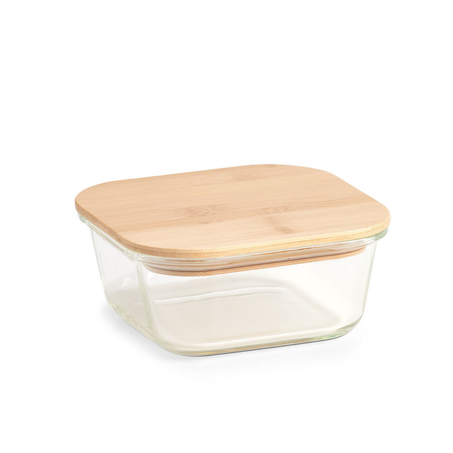 Vorratsbehälter m. Bambusdeckel, 680ml, Glas