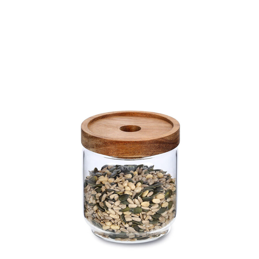 Vorratsglas m. Akaziendeckel, 435 ml
