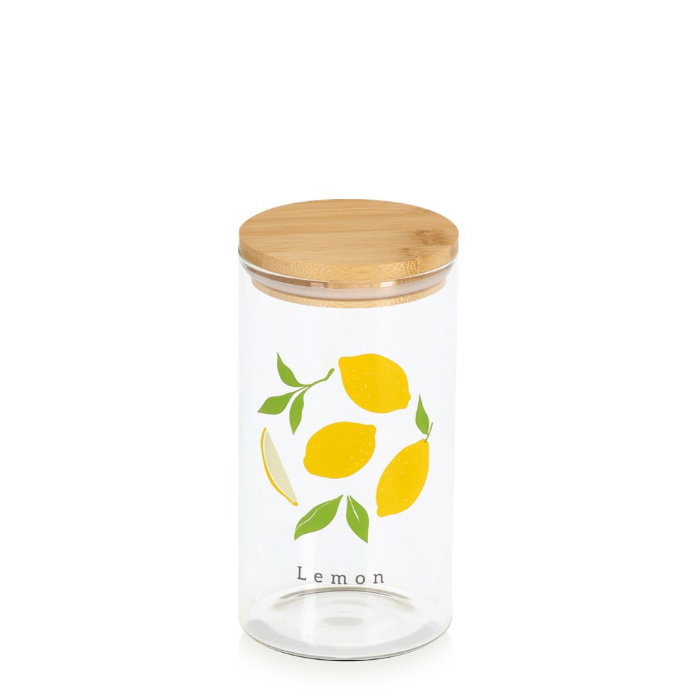 Vorratsglas "Lemon" m. Bambusdeckel, 850 ml