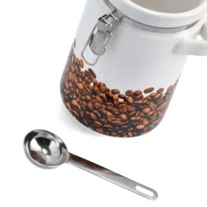 Kaffeedose m. Löffel, Keramik/Metall