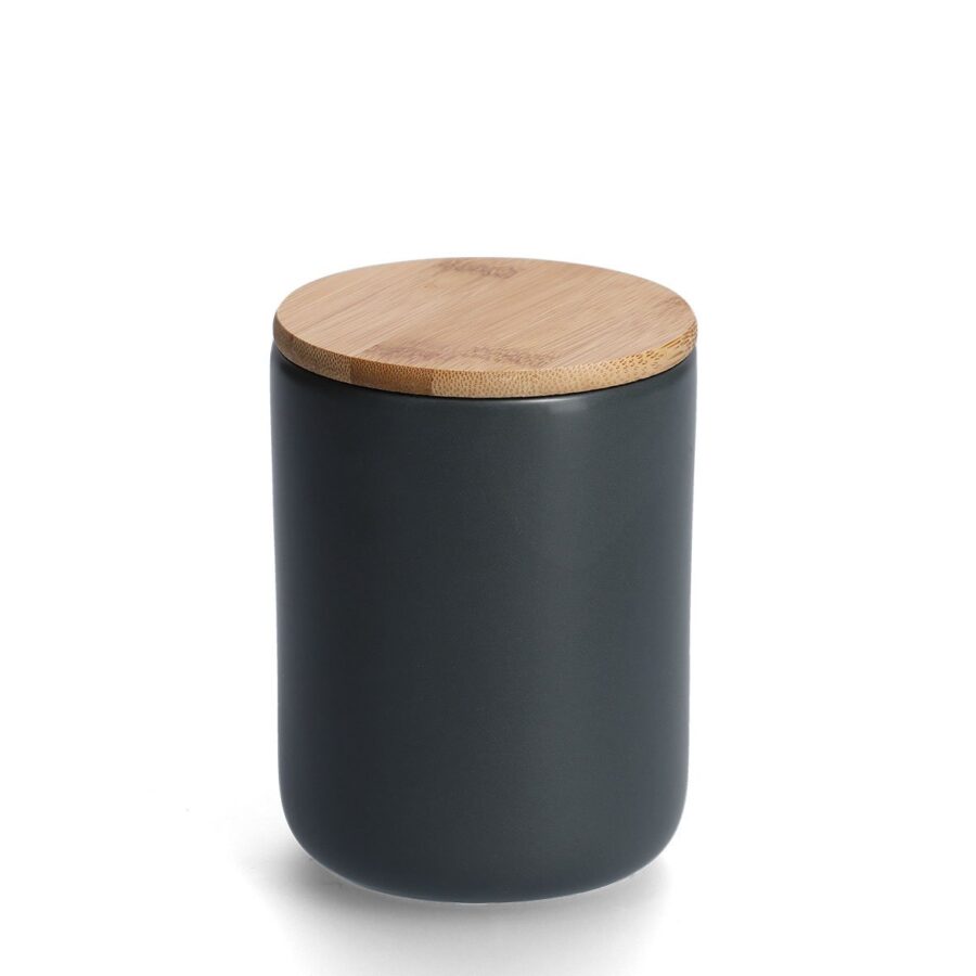 Vorratsdose m. Bambusdeckel, 650 ml, Keramik,