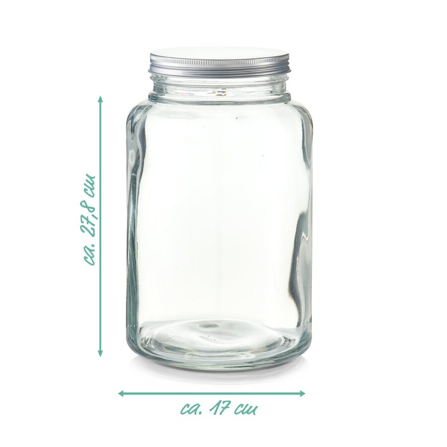 Vorratsglas m. Metalldeckel, 4900 ml