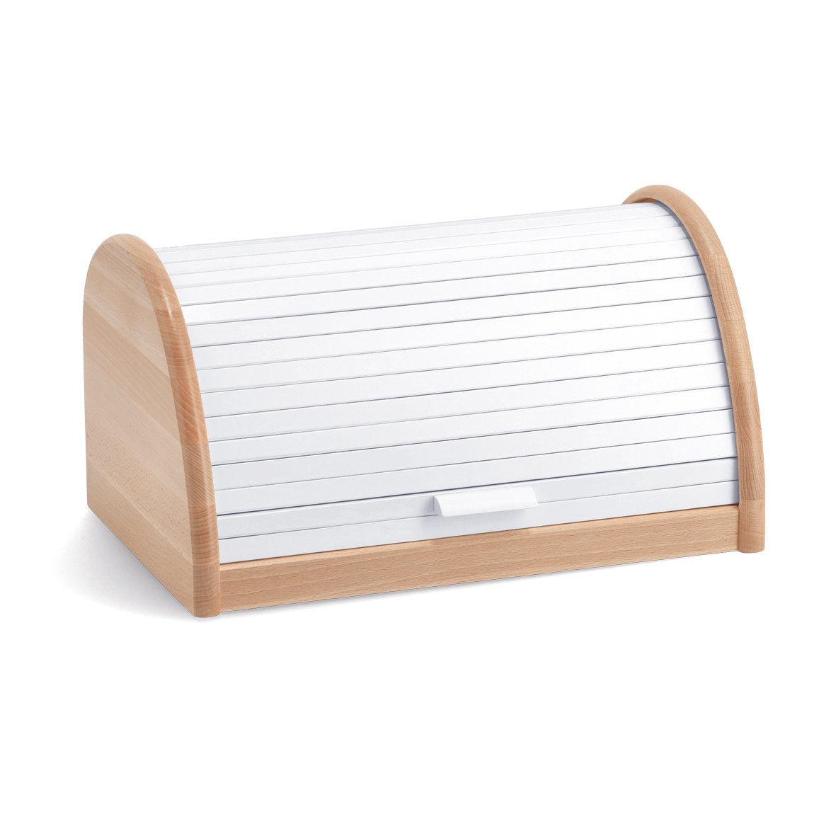Rollbrotkasten, Buche, weiß