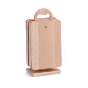 Brettchenständer-Set, 7-tlg., Buche