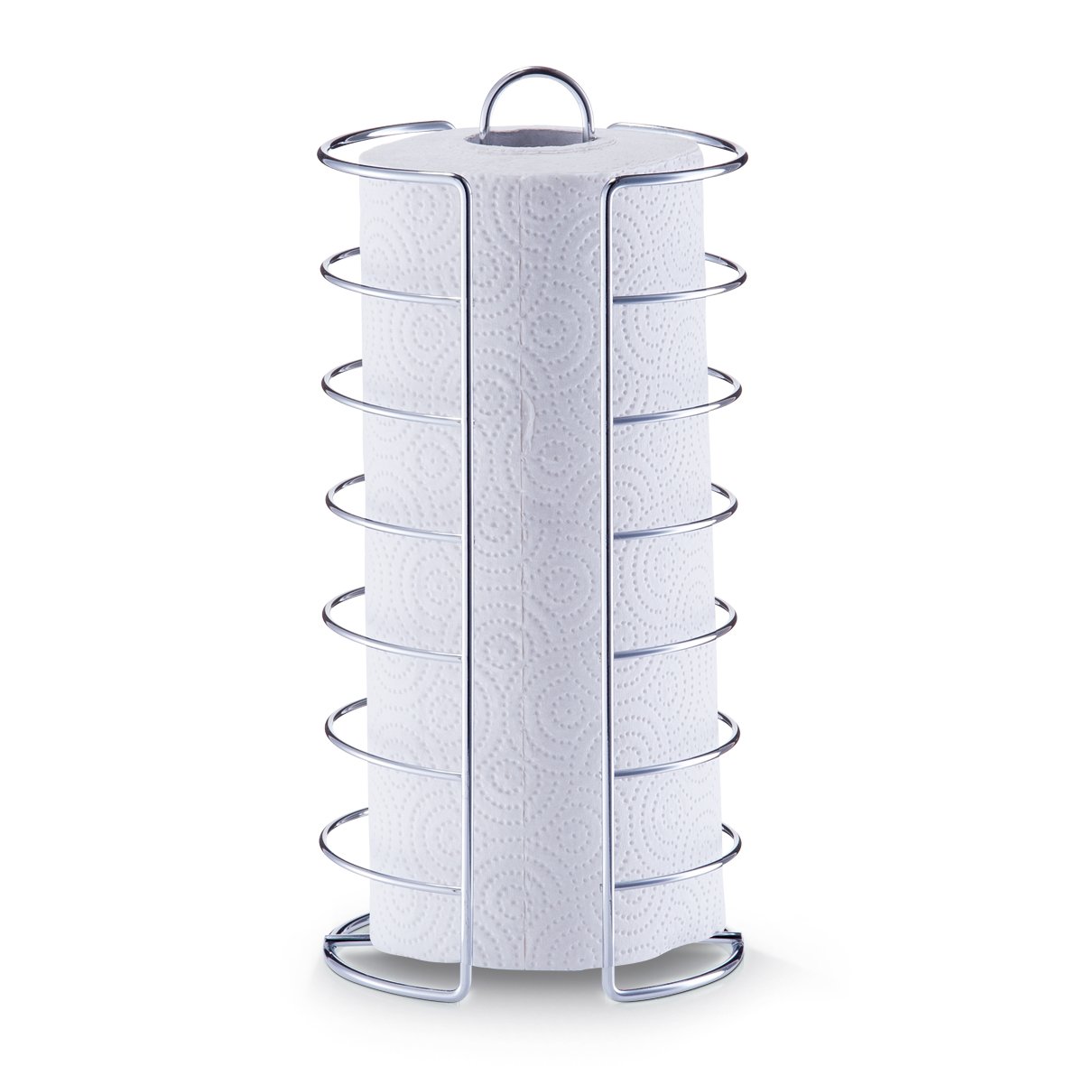 Küchenrollenhalter m. Rolle, Metall verchromt