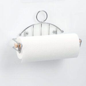 Küchenrollenhalter m. Rolle, Metall verchromt