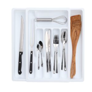 Besteckkasten, ausziehbar, Kunststoff, weiß