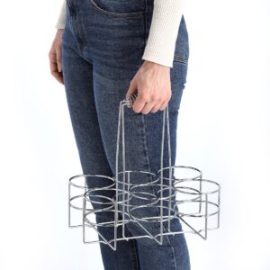 Flaschenhalter für 6 Fl., Metall verchromt