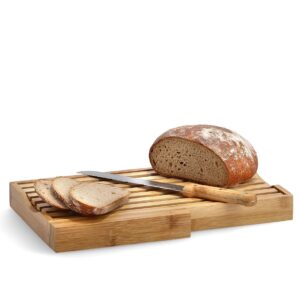 Brot-Schneidebrett m. Messer, Bambus