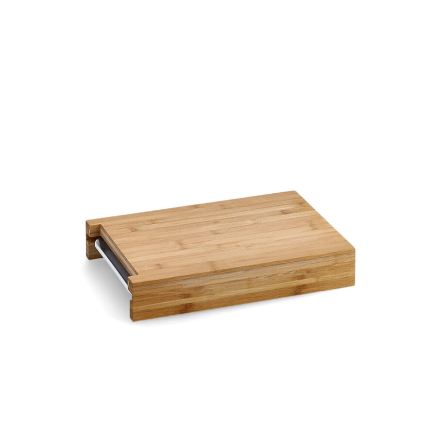 Schneidebrett mit Tablett, Bambus/Melamin