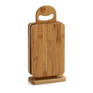 Brettchenständer-Set, 7-tlg., Bambus