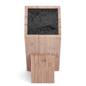 Messerblock m. Borsteneinsatz, Bambus/Kunststoff