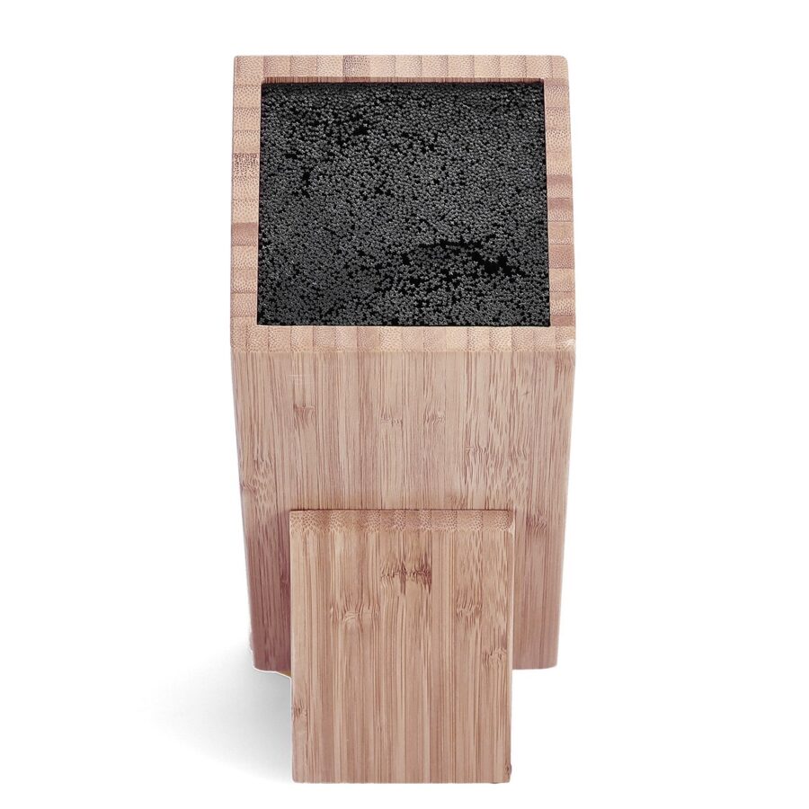 Messerblock m. Borsteneinsatz, Bambus/Kunststoff