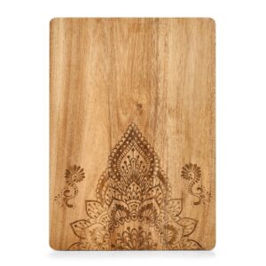 Schneide-/Servierbrett m. Print, Akazie