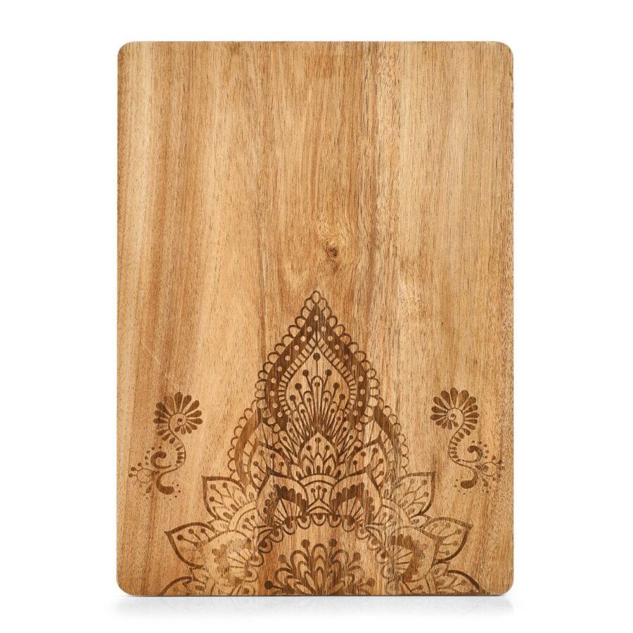 Schneide-/Servierbrett m. Print, Akazie