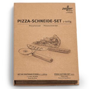Pizza-Schneide-Set, 2-tlg., Akazie/Edelstahl