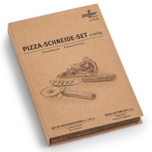 Pizza-Schneide-Set, 2-tlg., Akazie/Edelstahl