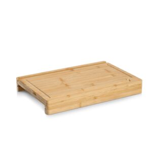 Schneidebrett m. Tablett & Tablet-Halter, Bambus/