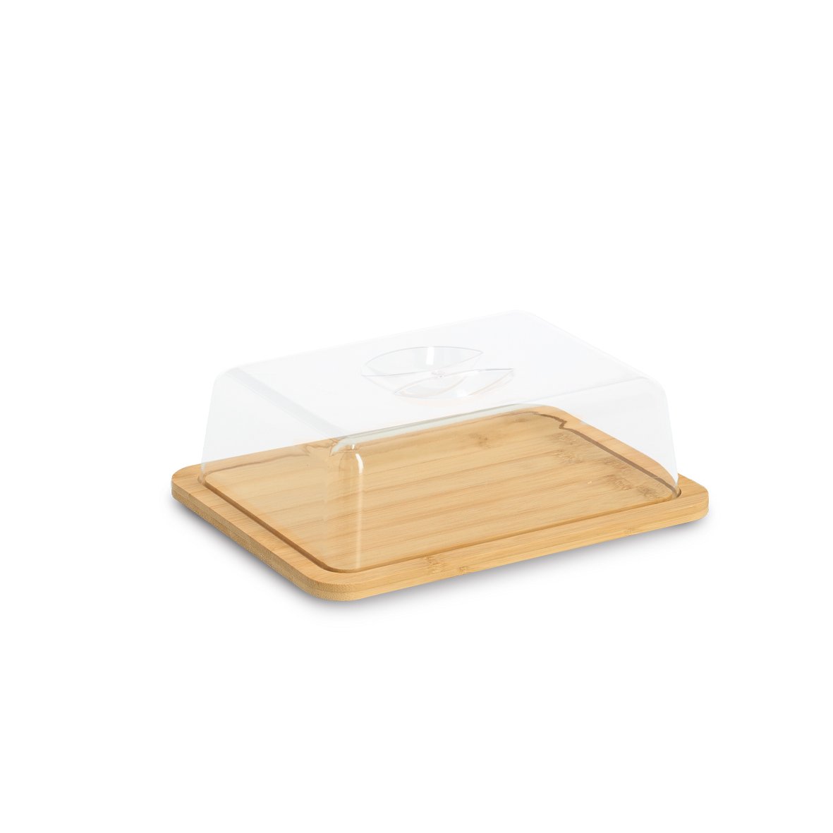 Käseglocke mit Haube, Bambus/Kunststoff