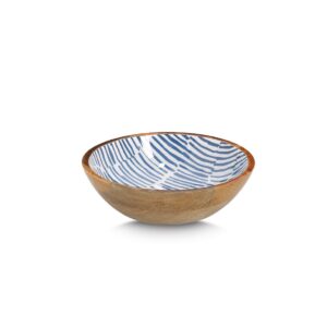 Schale, Mangoholz, blau