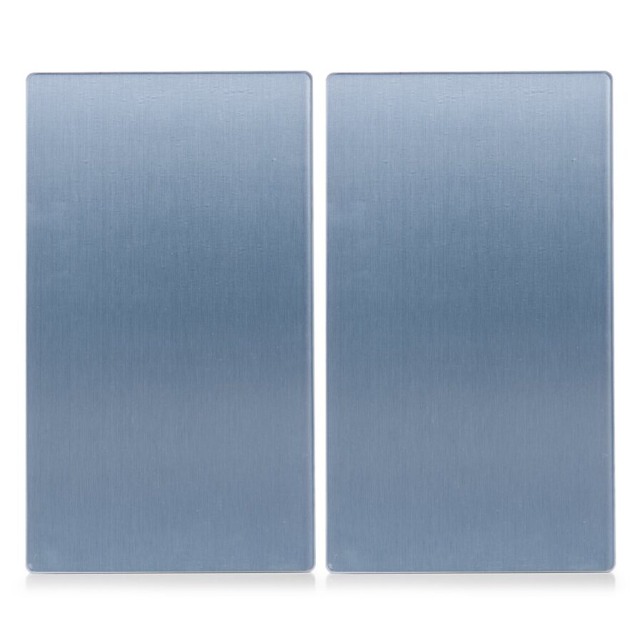 Herdabdeck-/Schneideplatten-Set "Metall", 2-tlg.,