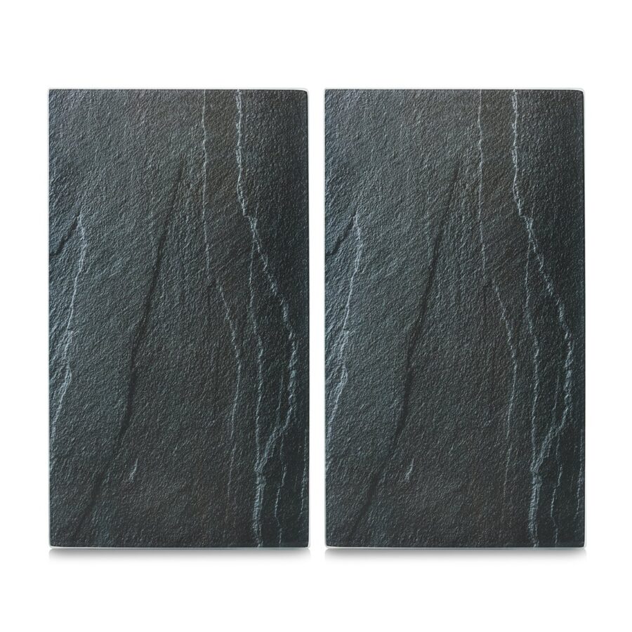 Herdabdeck-/Schneideplatten-Set "Schiefer", 2-tlg.