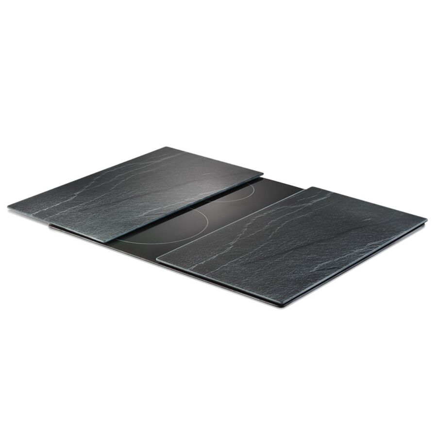 Herdabdeck-/Schneideplatten-Set "Schiefer", 2-tlg.