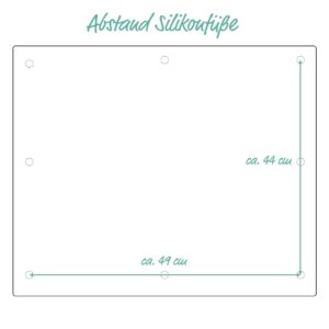 Herdblende-/Abdeckplatte "Granit", anthrazit, Glas