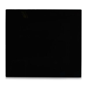 Herdblende-/Abdeckplatte, Glas, schwarz