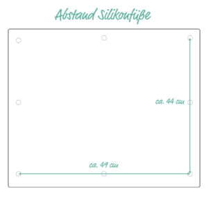 Herdblende-/Abdeckplatte "Marmor", Glas, schwarz