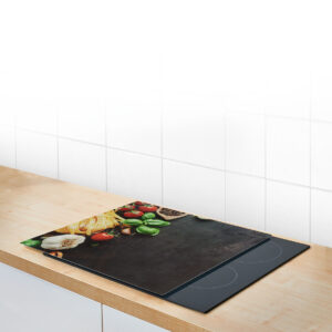 Herdblende-/Abdeckplatte "Pasta", Glas